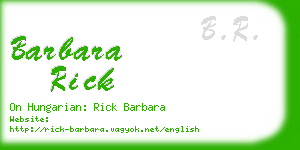 barbara rick business card